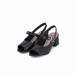 PICCADILLY MAXI - Slingback Adriana Salto Médio Preto