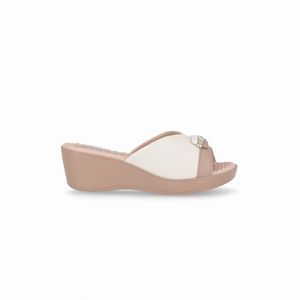 Tamanco Cecilia Anabela Médio Off White