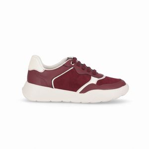 Tênis Fascite Anabela Médio Vinho com Off White