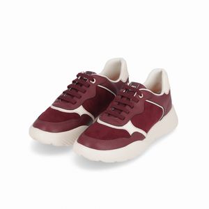 Tênis Fascite Anabela Médio Vinho com Off White