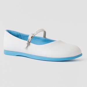 Sapatilha Boneca Smurfs Salto Baixo Branco Neve