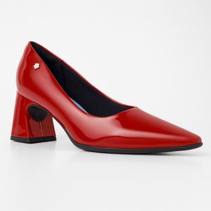 Scarpin Smurfs Salto Alto Vermelho