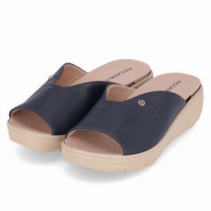 Tamanco Spa Anabela Médio Navy