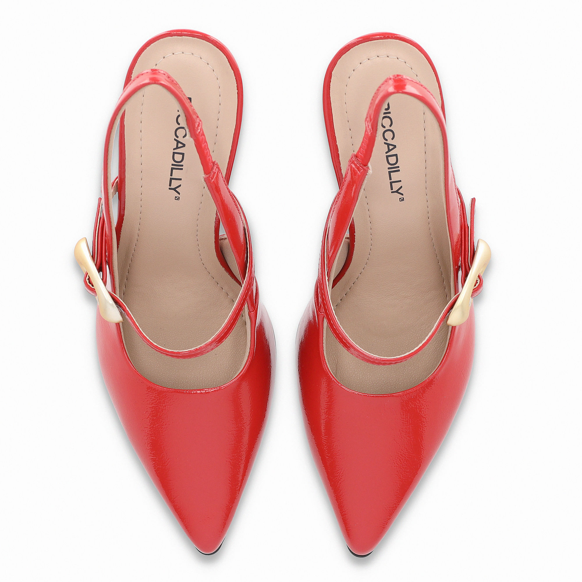 Sapato Slingback Silvana Salto Alto Vermelho | Piccadilly