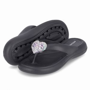 Chinelo Marshmallow com Enfeite Preto