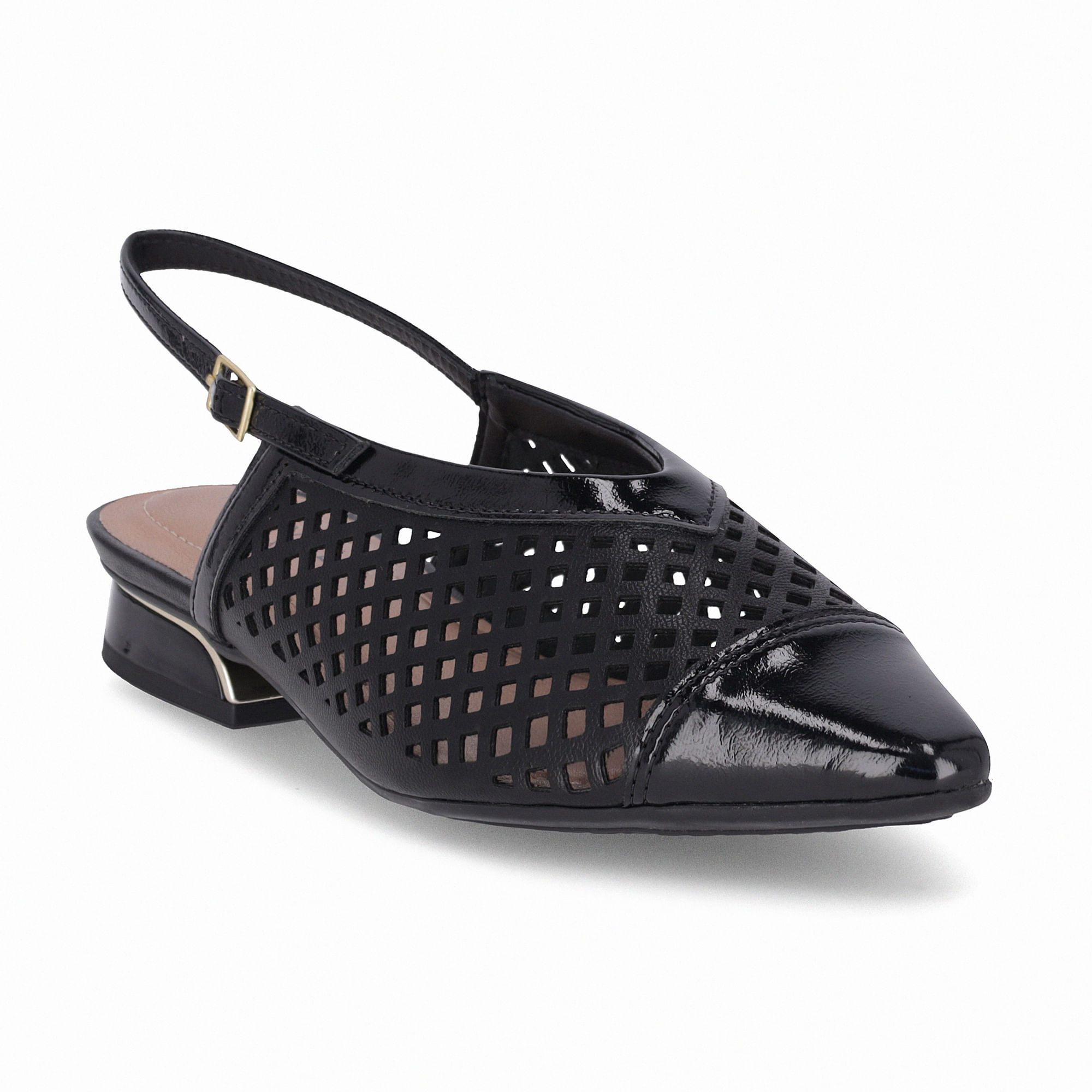 PICCADILL MAXI - Sapato Slingback Silvia Salto Baixo Preto