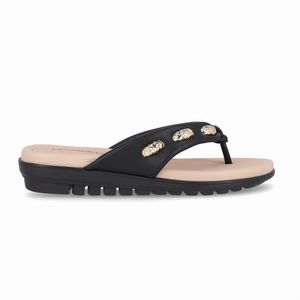 Chinelo Anabela Baixo Preto
