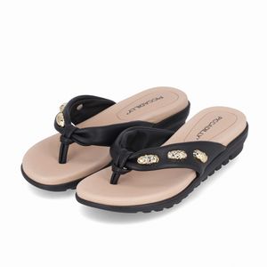 Chinelo Anabela Baixo Preto