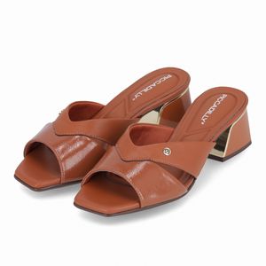 Tamanco Renee Salto Médio Ocre