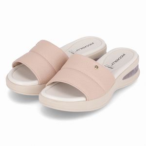 Tamanco Soft Step Anabela Médio Rose