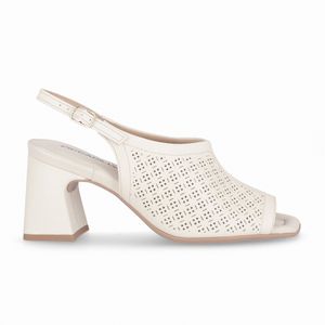 Sling Back Flavia Salto Alto Off White