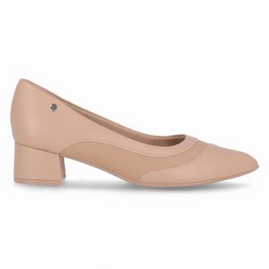 Scarpin Taci Salto Médio Nude Claro