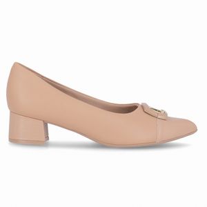 Scarpin Taci Salto Médio Nude Claro