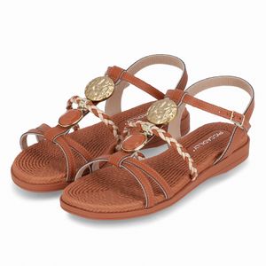 Rasteirinha Adla Rasteira Ocre/Ouro