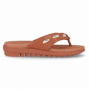 Chinelo Anabela Baixo Ocre