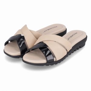 Tamanco Anabela Baixo Brule/Preto