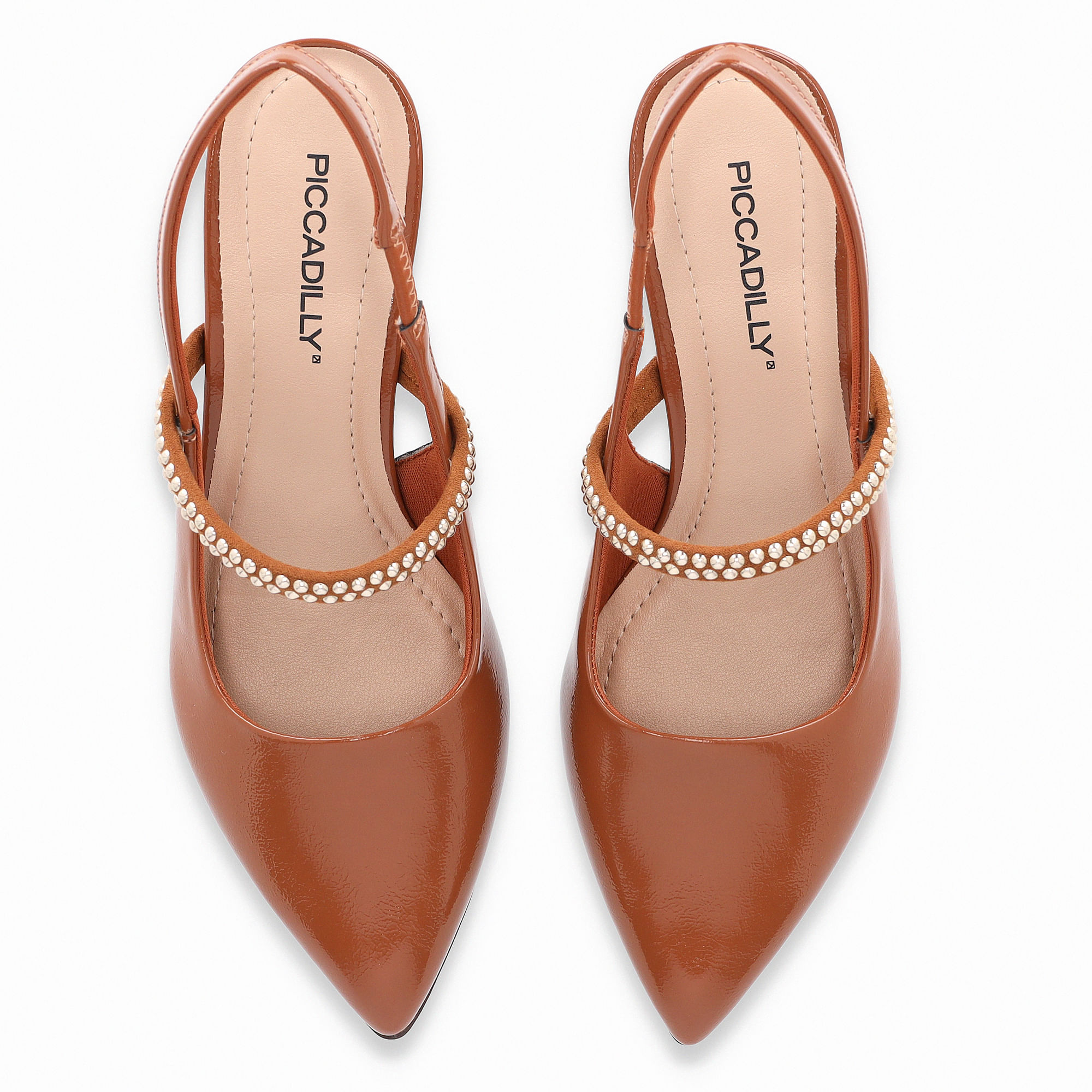 Sapato Slingback Taci Salto Médio Ocre | Piccadilly