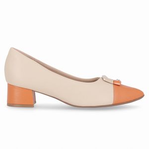 Scarpin Taci Salto Médio Brule/Laranja