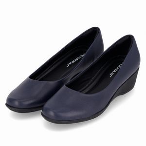 Sapato Ivone Anabela Médio Navy