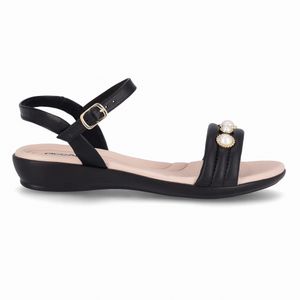 Sandália Camila Anabela Baixo Preto