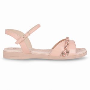 Sandália Rasteirinha Adla Rose com Ouro Rosado