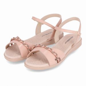 Sandália Rasteirinha Adla Rose com Ouro Rosado