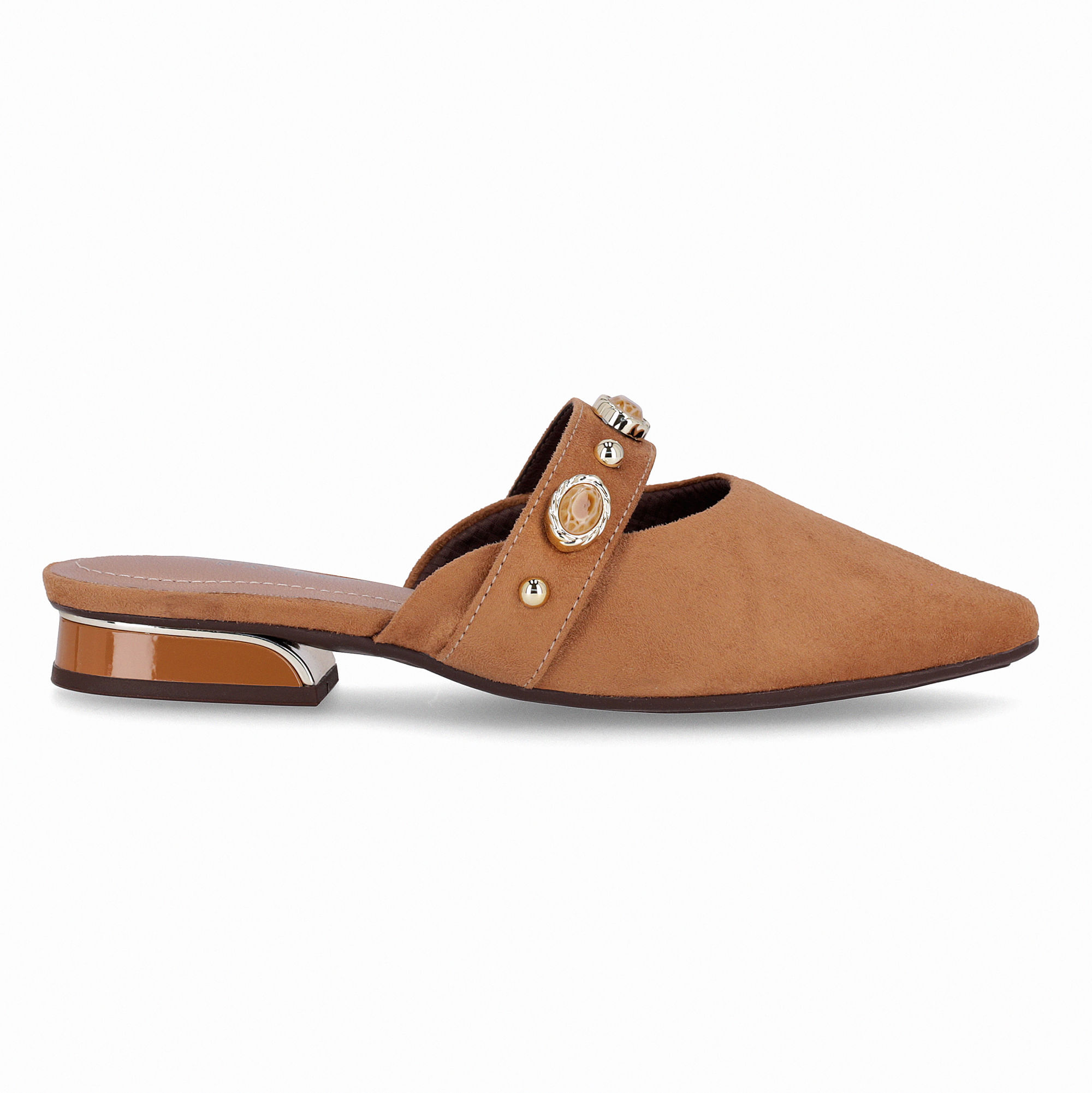 PICCADILLY MAXI - Sapato Mule Silvia Salto Baixo Mascavo | Piccadilly