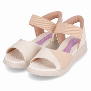 Papete SlipFit Anabela Médio Off White com Brule