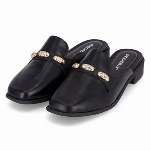 Mule Giovanna Salto Baixo Preto
