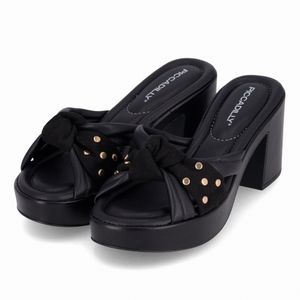 Tamanco Marcia Salto Alto Preto