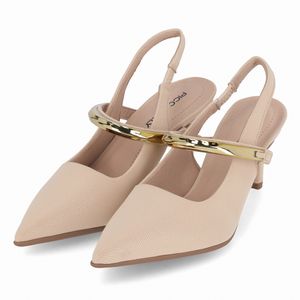 Sapato Slingback Salto Alto Brule