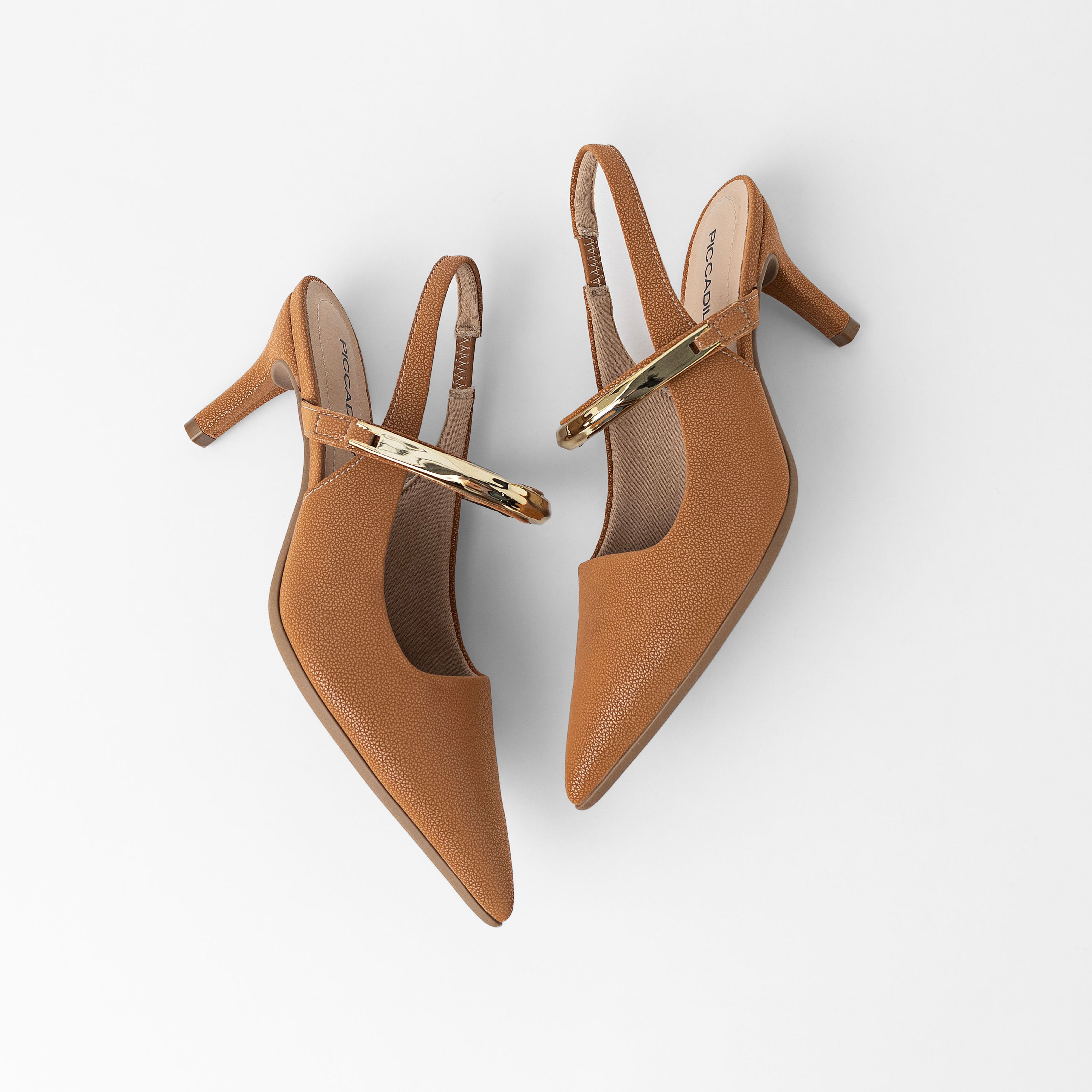 Sapato Slingback Salto Alto Mascavo | Piccadilly Sapato Slingback Salto Alto Mascavo | Piccadilly