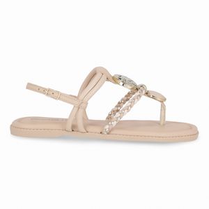 Sandália Rasteirinha Gabi Brule com Off White