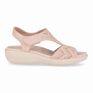 Sandália Fascite Anabela Médio Rose