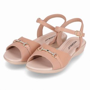 Sandália Camila Rasteira Nude Claro