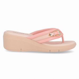 Chinelo Cecilia Anabela Médio Iogurte com Rose