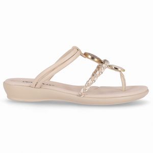 Chinelo Camila Anabela Baixo Brule com Off White