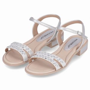 Sandália Taila Salto Baixo Prata