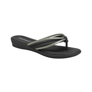 Chinelo Camila Preto com Pewter