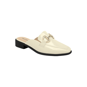 Mule Giovanna Salto Baixo Off White