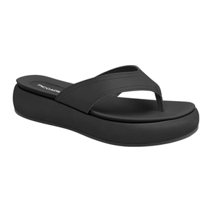 Chinelo Sol Anabela Médio Preto