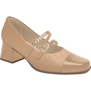 PICCADILLY MAXI - Sapato Boneca Estela Salto Médio Nude Claro
