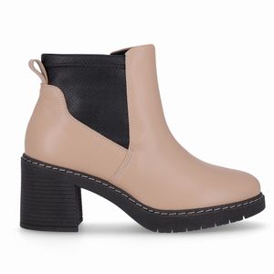 Bota Denise Cano Curto Salto Alto Fendi com Preto
