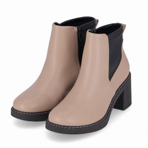 Bota Denise Cano Curto Salto Alto Fendi com Preto