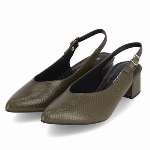 Slingback Taci Salto Médio Militar