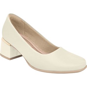 PICCADILLY MAXI - Sapato Estela Salto Médio Off White