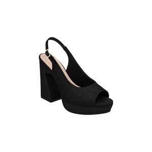 Slingback Cristine Salto Alto Preto