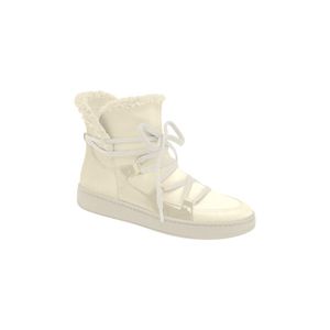 Bota Beta Cano Curto Salto Baixo Off White