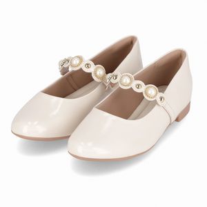 Sapatilha Boneca Antonela Salto Baixo Off White