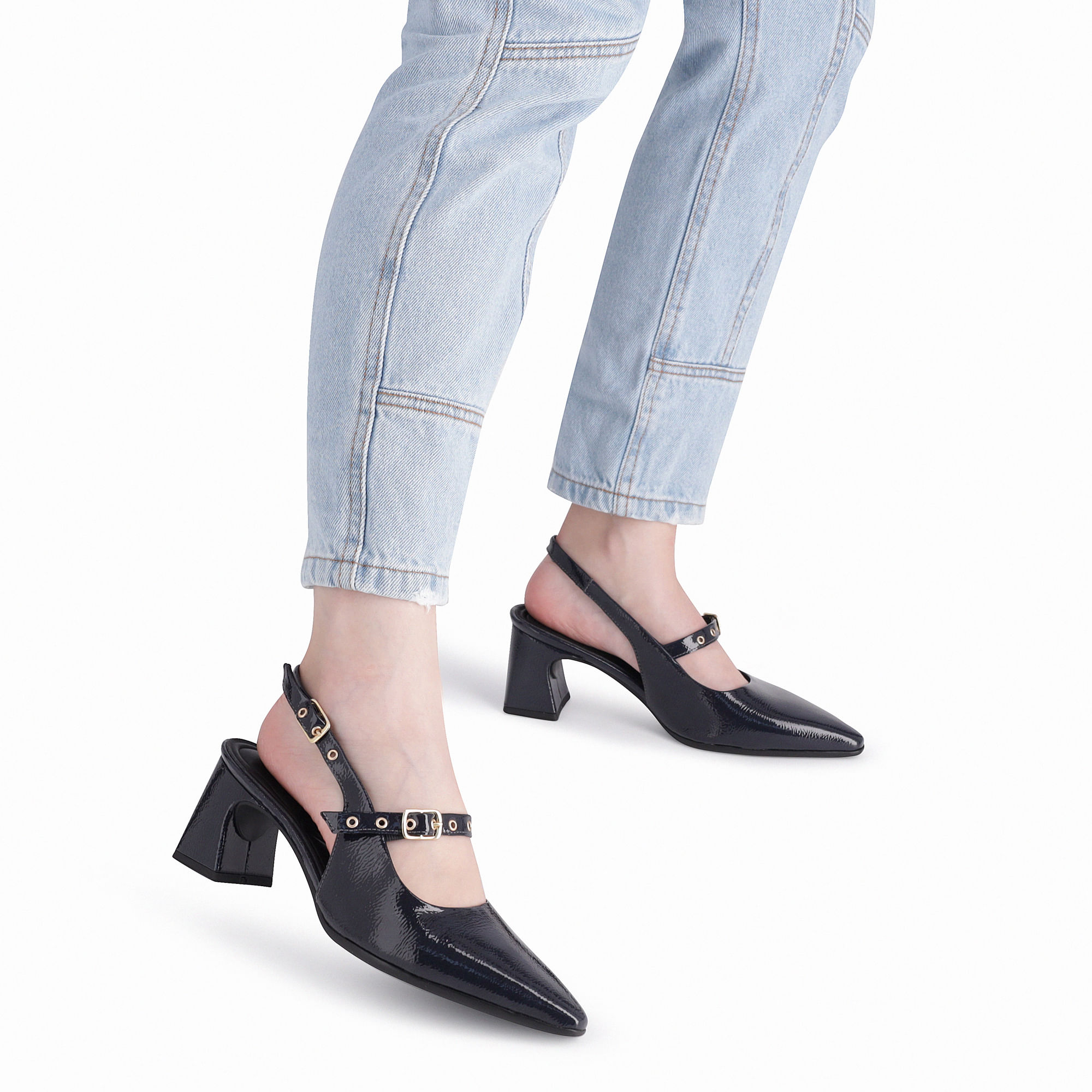 Slingback Irene Salto Alto Navy | Piccadilly